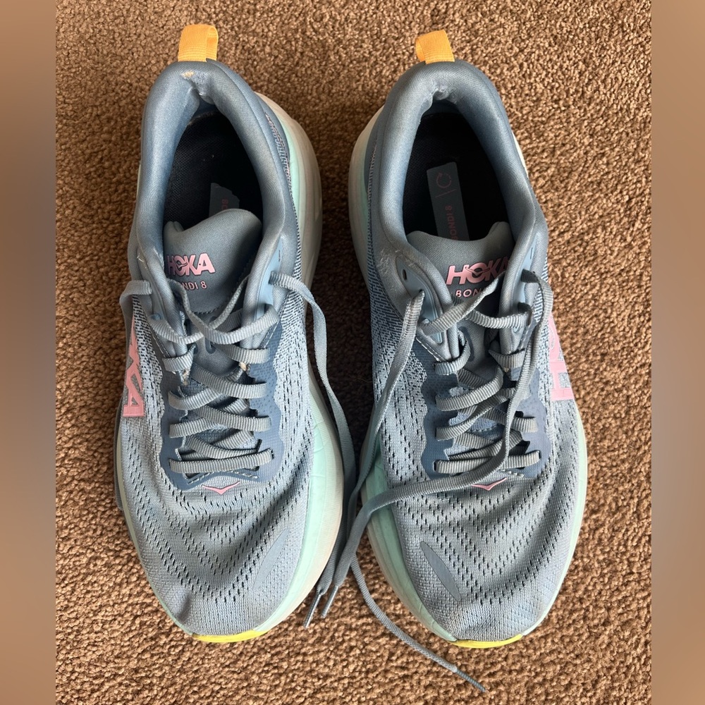 Hoka Women's Bondi 8 Blue Running Shoes